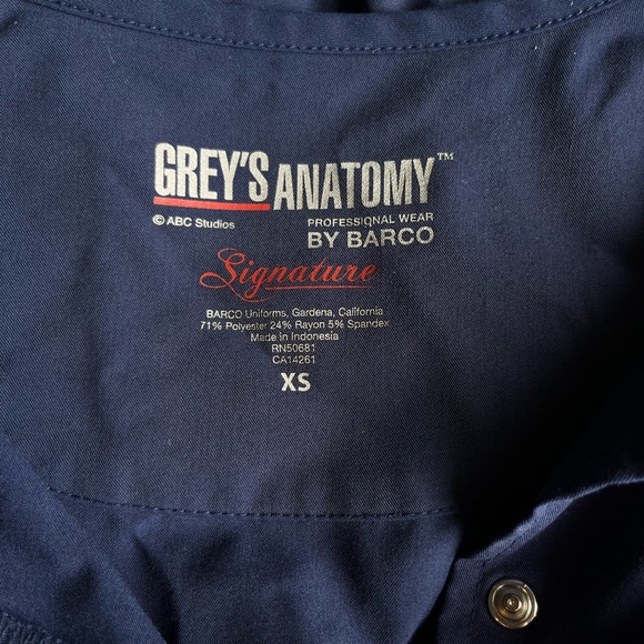 GREY’S ANATOMY BY BARCO SIGNATURE SCRUB JACKET NAVY XS - Picture 3 of 3